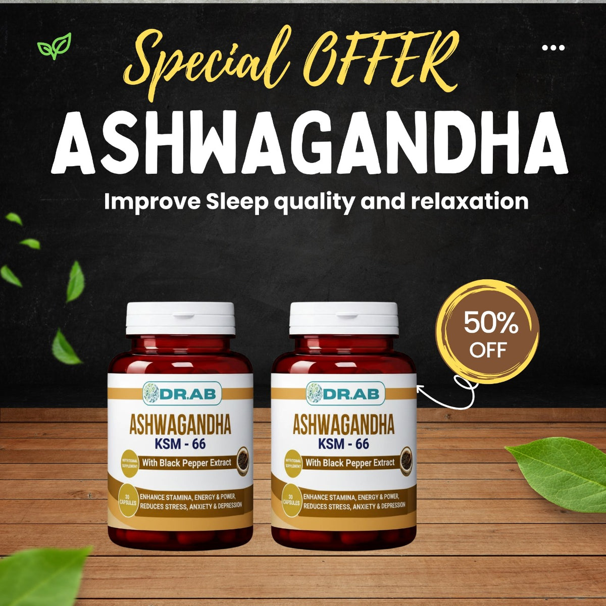 Pack Of Two Ashwagandha - Discount Offer